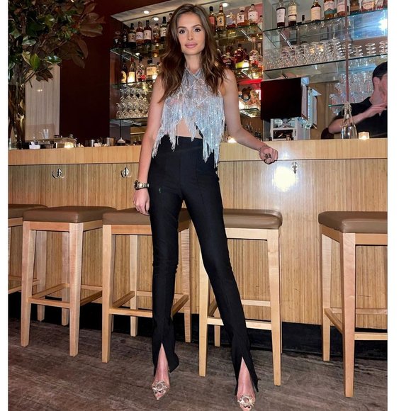 BLOGGER'S FAVE! Zara Sequin Wrap Halter Top NWT - Picture 3 of 14